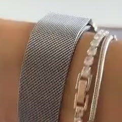 Silver mesh strap